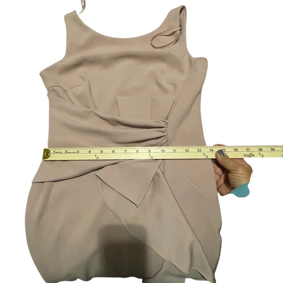 Betsy & Adam Sleeveless Ruffle Detail Dress Mauve Blush Size 8P - Picture 10 of 15